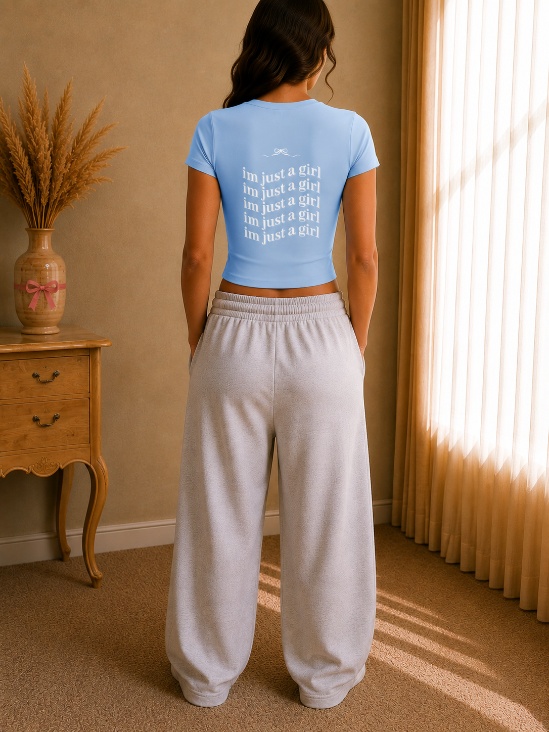 I'm Just a Girl Tight Tee (soft girl edition)