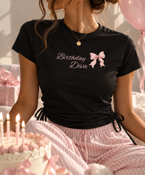 Birthday Diva Drawstring Tee