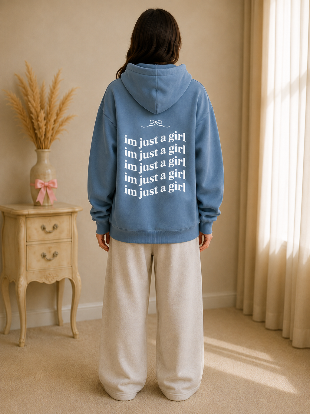 I'm Just a Girl Oversized Hoodie