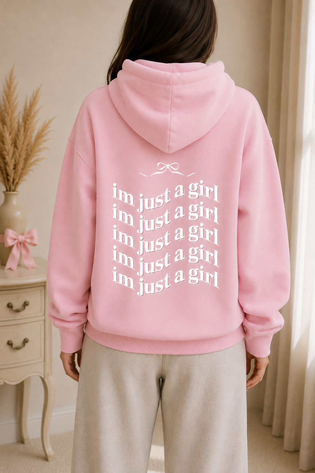 I'm Just a Girl Oversized Hoodie