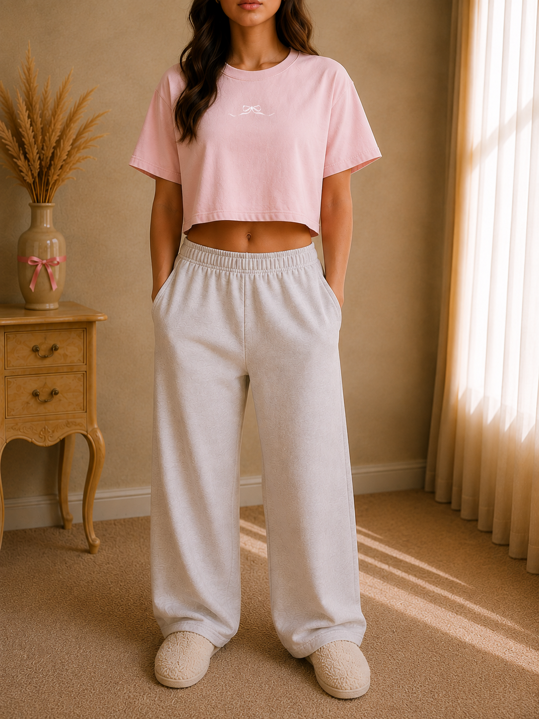 I'm Just a Girl Loose Crop Tee (soft girl edition)