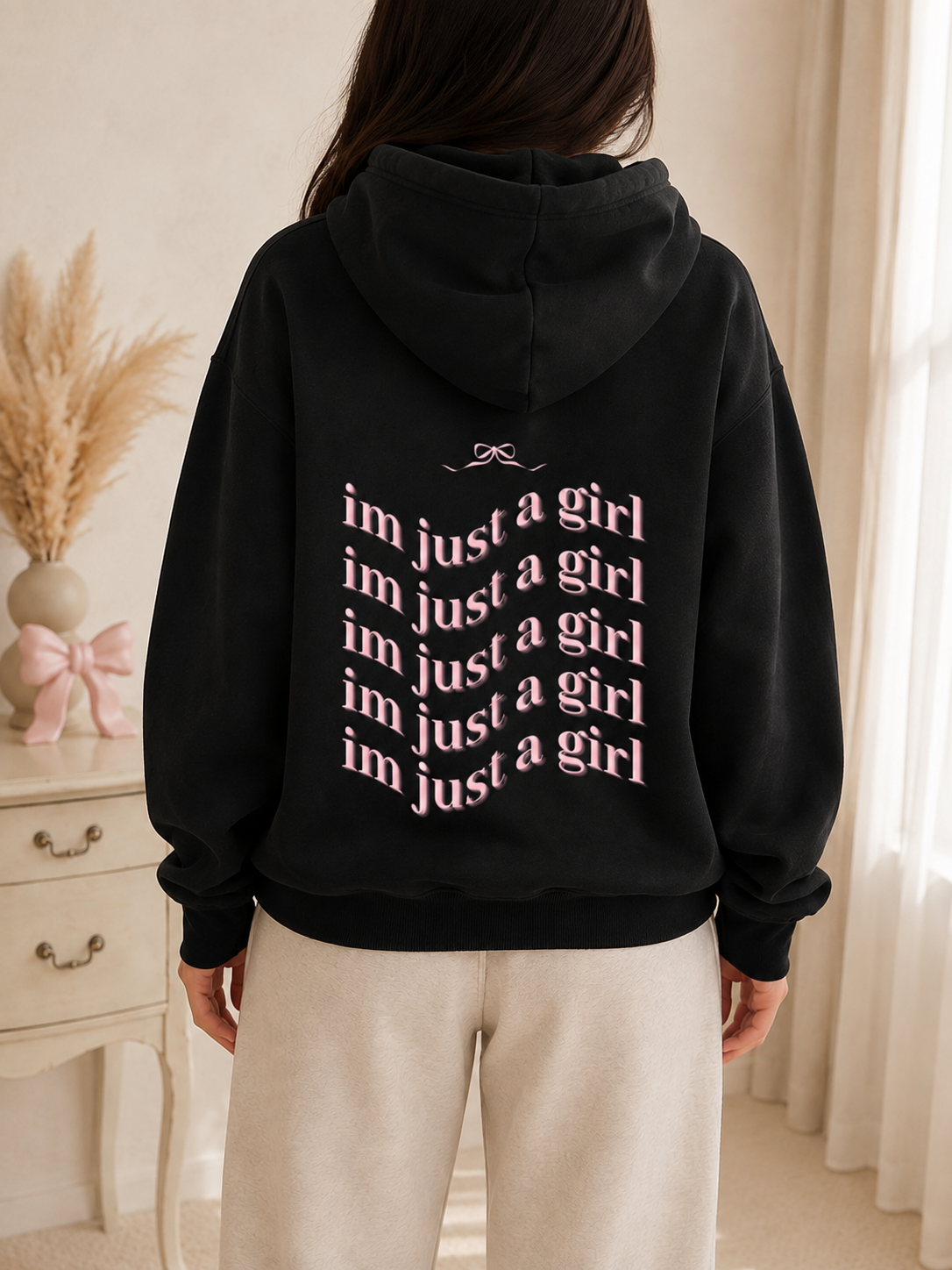 I'm Just a Girl Oversized Hoodie