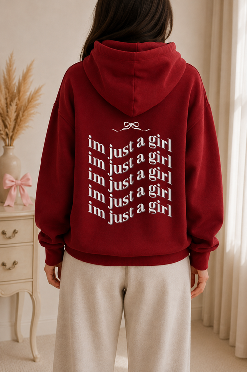 I'm Just a Girl Oversized Hoodie