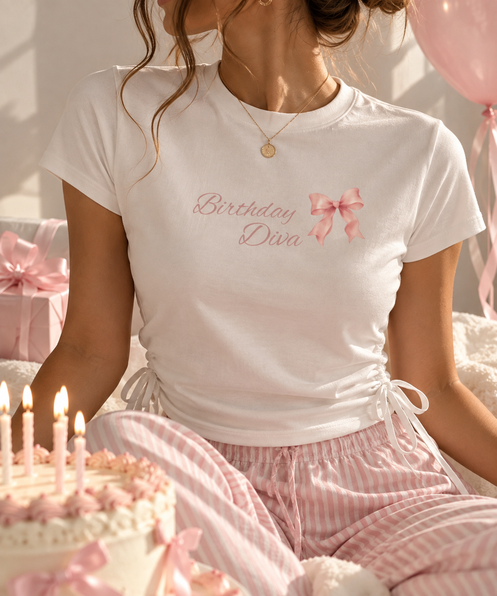 Birthday Diva Drawstring Tee