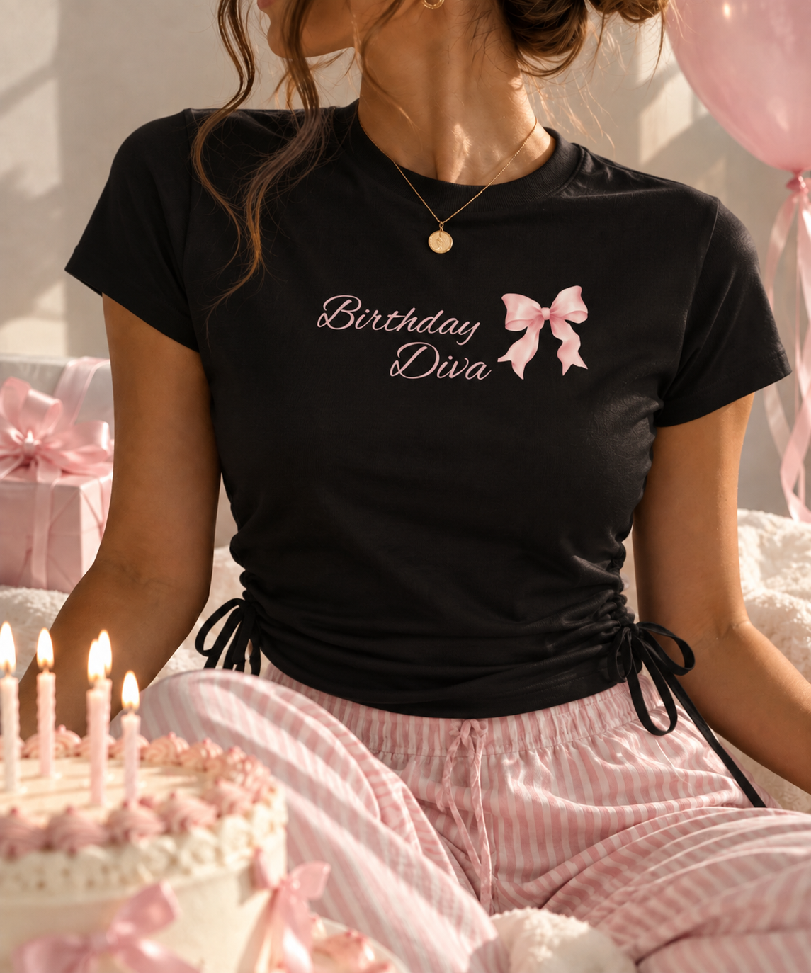 Birthday Diva Drawstring Tee