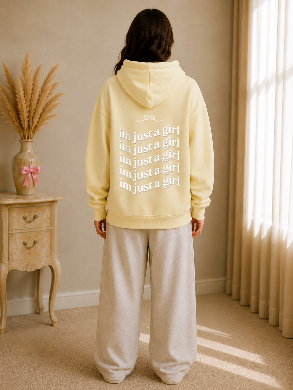 I'm Just a Girl Oversized Hoodie