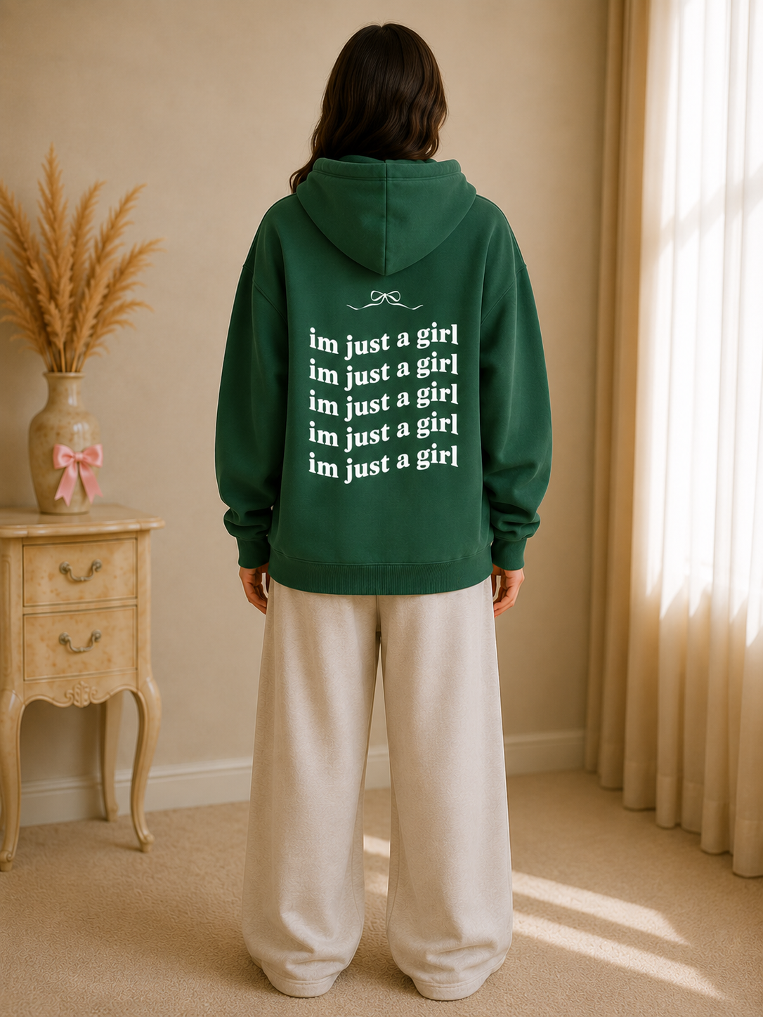 I'm Just a Girl Oversized Hoodie