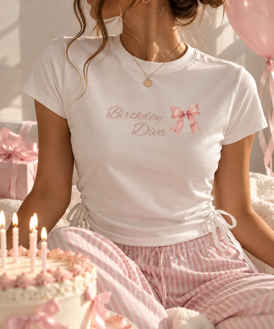 Birthday Diva Drawstring Tee