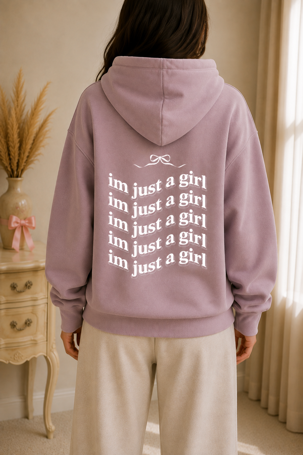 I'm Just a Girl Oversized Hoodie