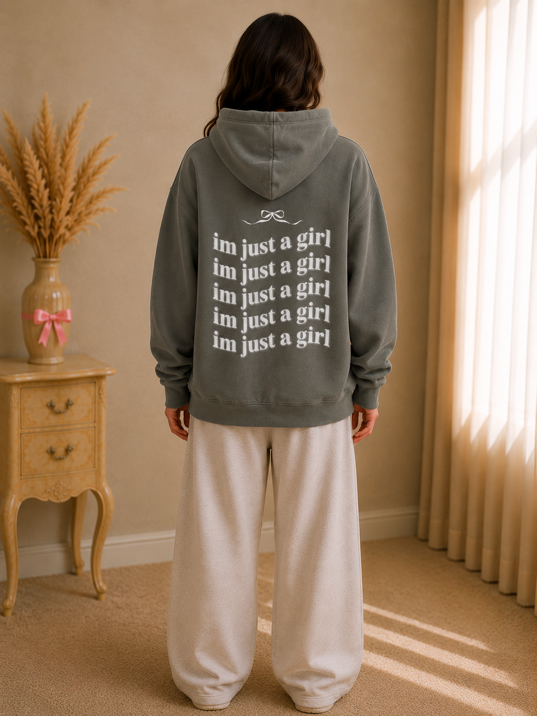I'm Just a Girl Oversized Hoodie