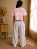 I'm Just a Girl Loose Crop Tee (soft girl edition)